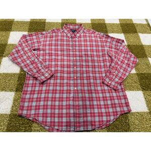 Polo Ralph Lauren Blake Mens XXL Red Plaid Button Down Long Sleeve Cotton Shirt